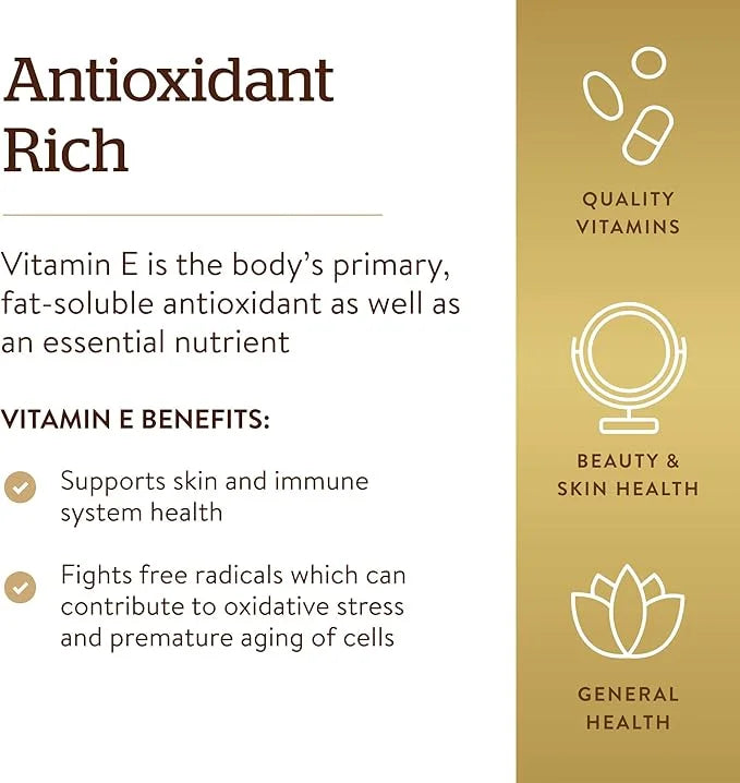 Solgar Vitamin E 67 mg (100 100 Mixed 100 Servings
