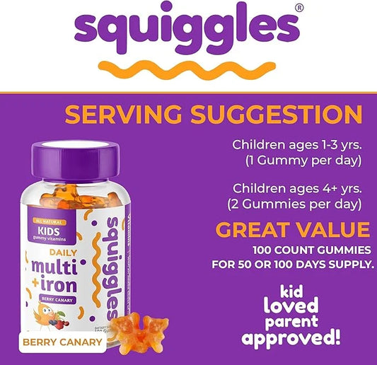 Kids Multivitamin + Iron Gummies 100ct.