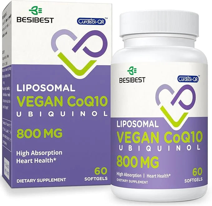 Liposomal Ubiquinol CoQ10 800 MG Softgel, CoQ10 Ubiquinol Q10 800mg, 800mg, Powerful 60 Vegan