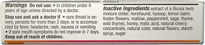 Ricola Cherry Herbal Cough Suppressant Throat 9 Count 1)