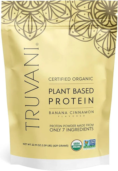 Truvani Vegan Pea Protein Powder | Banana Cinnamon | 20g Organic Plant Based Protein | 20 Servings | Keto | Gluten & Dairy...