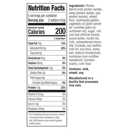 WonderSlim Protein Wafer Snack Bar, Lemon, 200 Calories, 15g Protein, 0mg Cholesterol (5ct) - Product Image