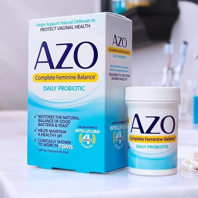 AZO Complete Feminine Balance Daily Probiotics for Women, Clinically Proven to Help Protect Vaginal Health, balance pH and...