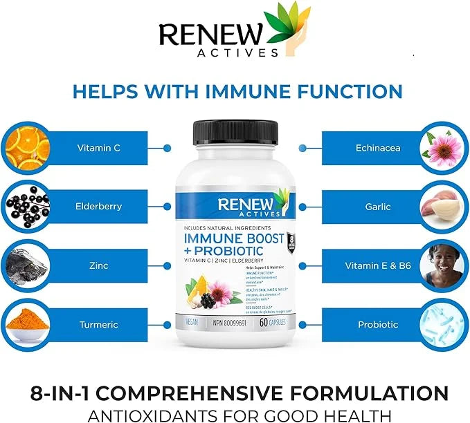 Renew Actives Wellness Support Supplement: Elderberry 60 Vegan