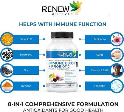 Renew Actives Wellness Support Supplement: Elderberry 60 Vegan