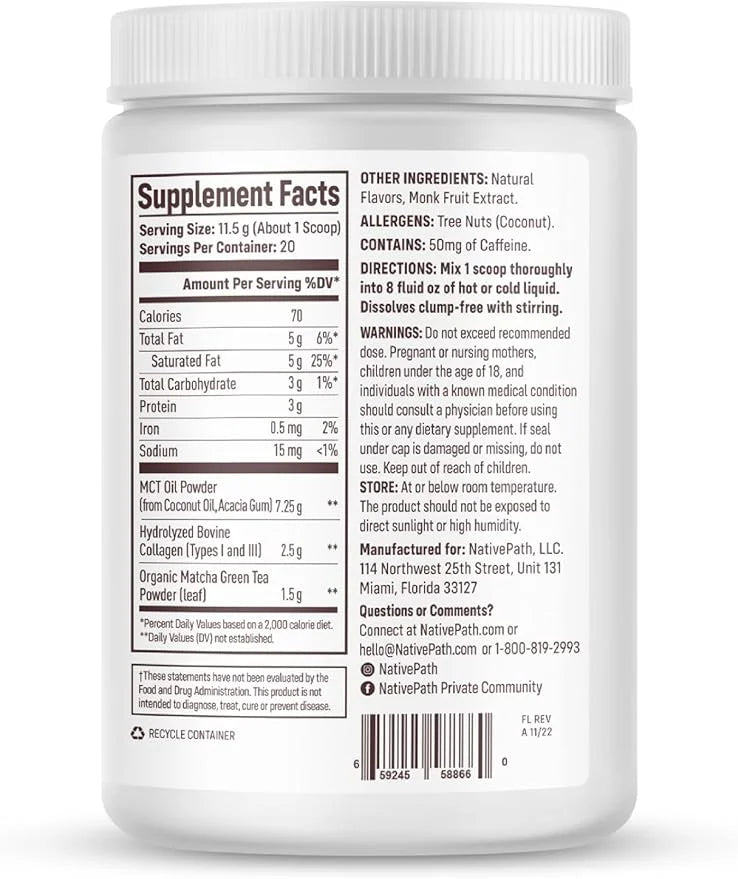 NativePath Collagen Peptides 1 & 3 Collagen. 228g)
