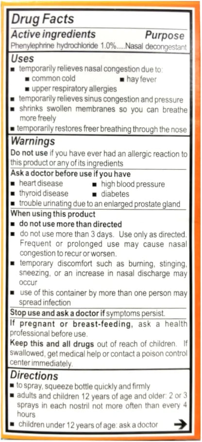 Neo-Synephrine Nasal Spray 0.50 Ounces 4)