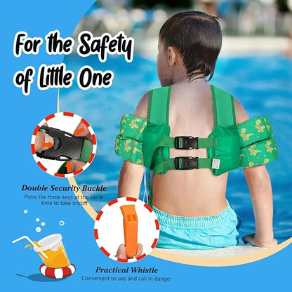 Moko Toddler Swim Vest for Kids, 20-50 lbs/22-66 lbs Clearance Swim Arm Band Cartoon Swimming Wings Pool Float Vests Sleev...
