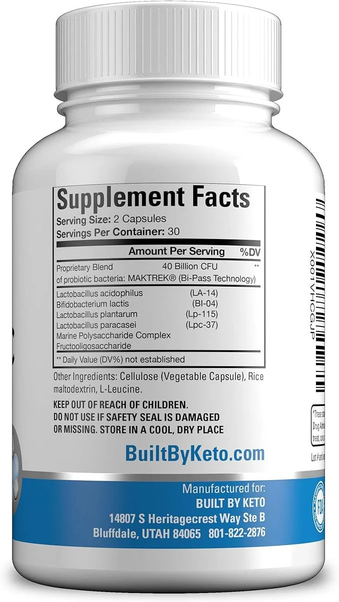 Keto Probiotics with Prebiotic 60 Capsules