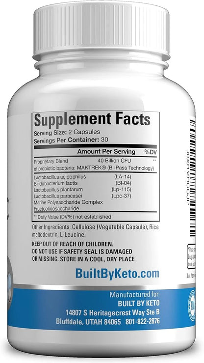 Keto Probiotics with Prebiotic 60 Capsules