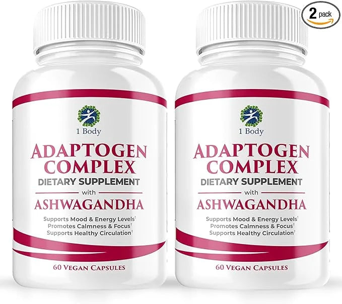 1 Body Ashwagandha Complex Supplement 120 Vegan