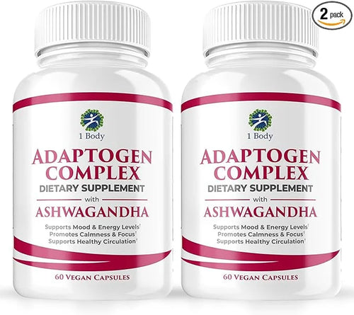 1 Body Ashwagandha Complex Supplement 120 Vegan