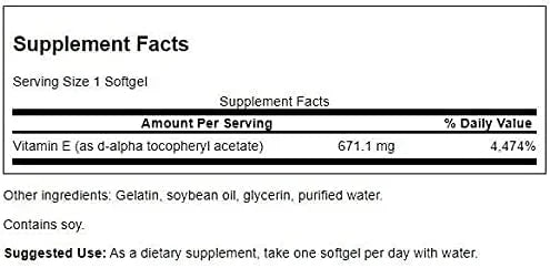 Swanson Vitamin E (100 Softgels, 1000 IU