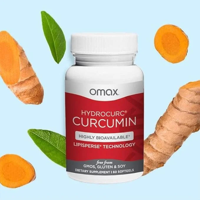 Omax3 2 Pack- HydroCurc Turmeric Curcumin Softgels, Highly Bioavailable MCT Oil Nanoparticle for Potency & Absorption, Joi...