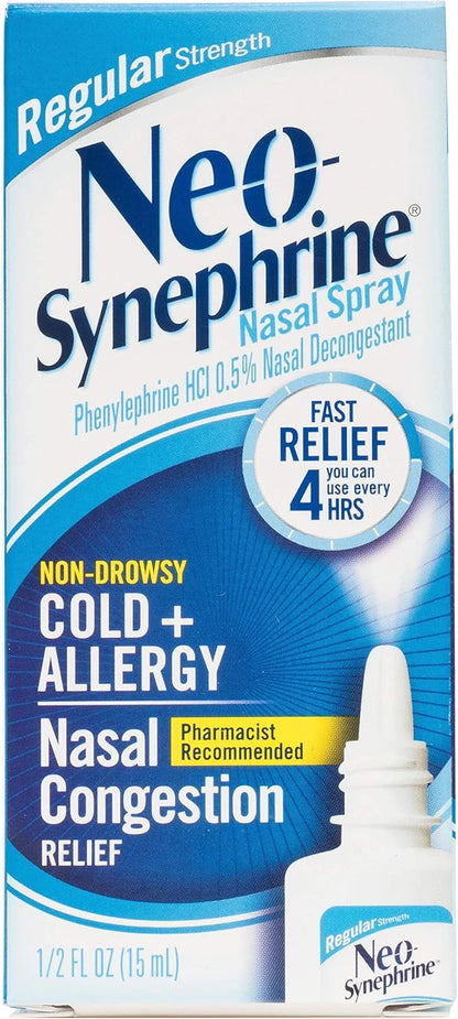 Neosynephrine Nasal Spray for Cold & 0.5 Fl