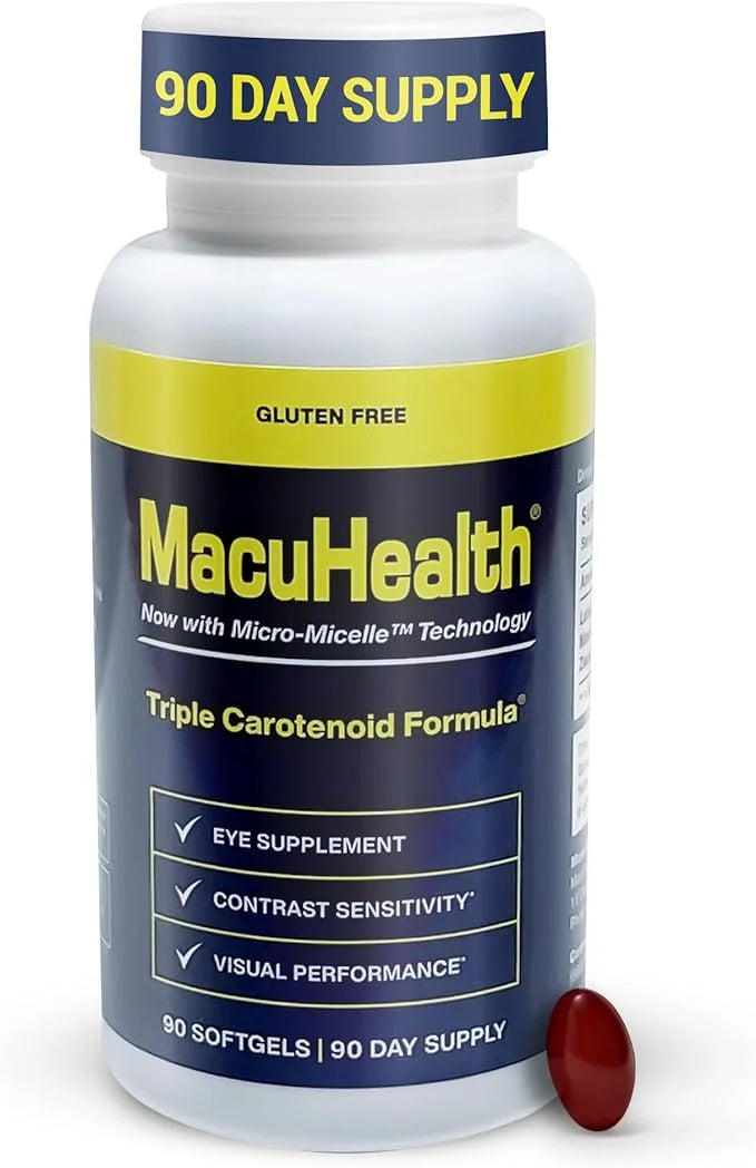 Macuhealth Triple Carotenoid Formula - Eye Vitamins for Adults - 90 Softgels, 3 Month Supply - Product Image