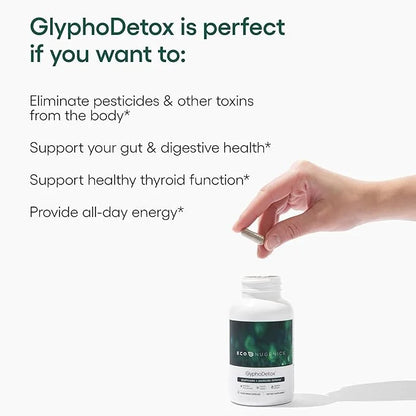EcoNugenics GlyphoDetox Supplement – Safely Remove 60 Capsules
