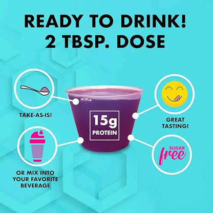 Sugar-Free Liquid Collagen & Whey Protein Supplement