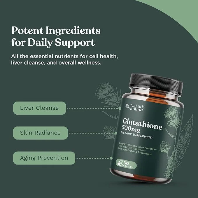 Pure Glutathione Supplement 500 mg GSH 30 Veg