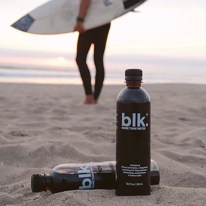 12ct Natural Mineral Alkaline Water 16.9oz and 1ct Concentrated blk. Drops and Bioavailable Fulvic & Humic Acid Over 77 Tr...