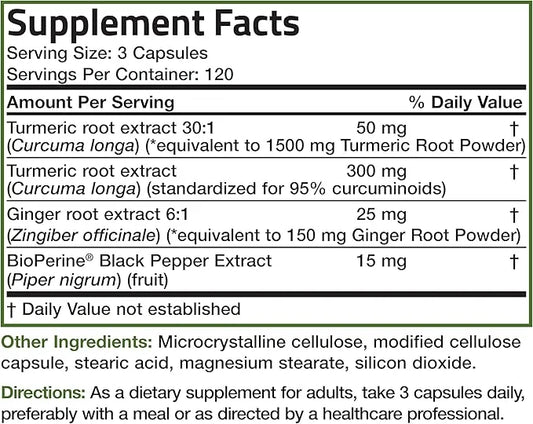 Bronson Turmeric + Ginger Extra Strength 360 Vegetarian