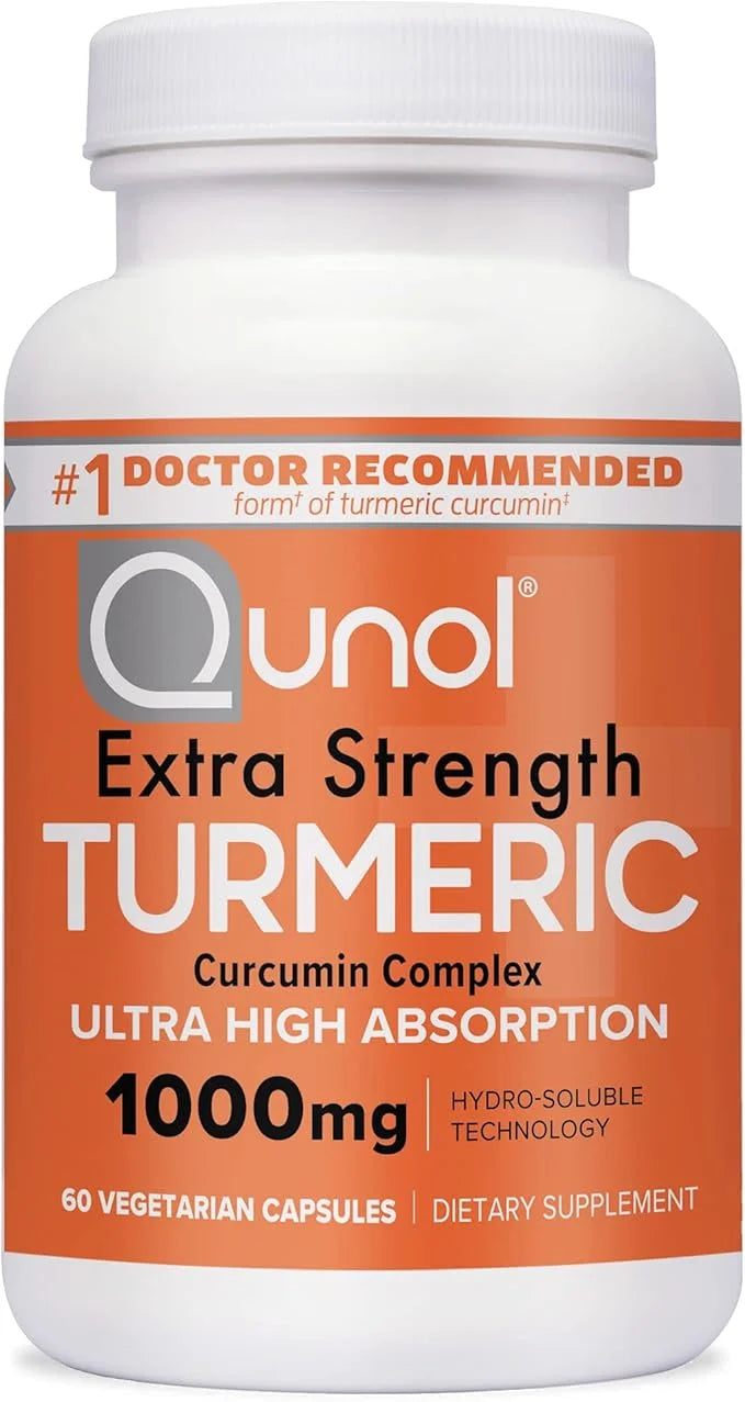 Qunol Turmeric Curcumin Capsules, 1000mg Extra 60 Veggie
