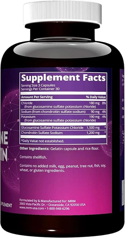 MRM - Glucosamine 1500mg/Chondroitin Sulfate 1200 90 caps