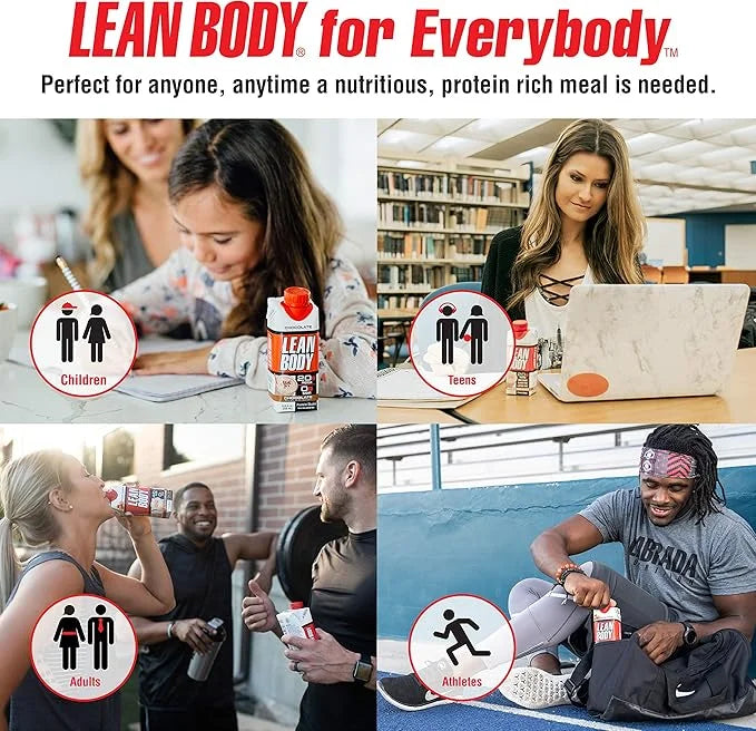 Lean Body Ready-to-Drink Vanilla Protein Shake, 20g Protein, Whey Blend, 0 Sugar, Gluten Free, 22 Vitamins & Minerals, (Re...