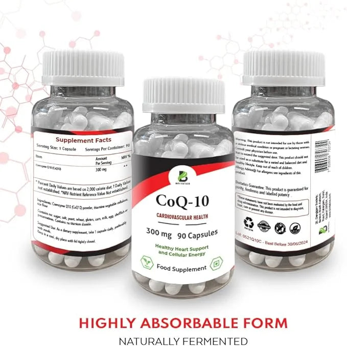 Co Enzyme Q10 300mg Capsules, 90 CoQ10 Capsules,