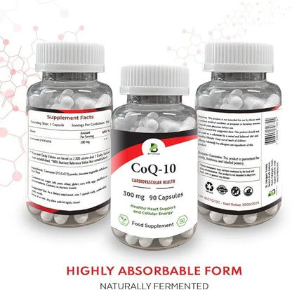 Co Enzyme Q10 300mg Capsules, 90 CoQ10 Capsules,