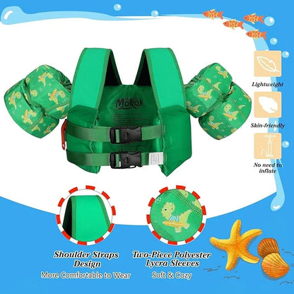 Moko Toddler Swim Vest for Kids, 20-50 lbs/22-66 lbs Clearance Swim Arm Band Cartoon Swimming Wings Pool Float Vests Sleev...