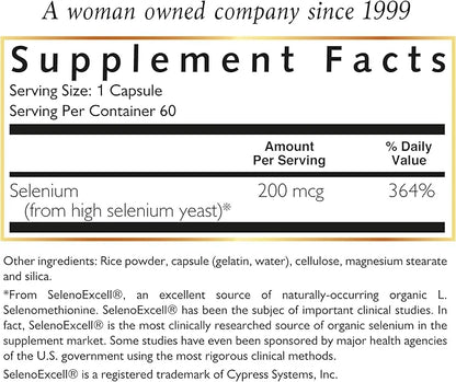 Coco March Selenium - Essential Mineral for Thyroid Health -200 mcg- 3 Month Supply -Gluten Free, Soy Free, Dairy Free, GM...