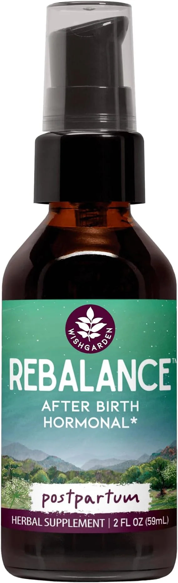 WishGarden Herbs ReBalance After Birth Hormonal - Plant-Based Herbal Supplement with Vitex Berry & Motherwort Supports Hea...