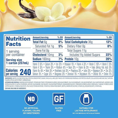 Carnation Breakfast Essentials Ready-to-Drink, Classic French Vanilla, 8 FL OZ Carton (Pack of 24) - Product Image