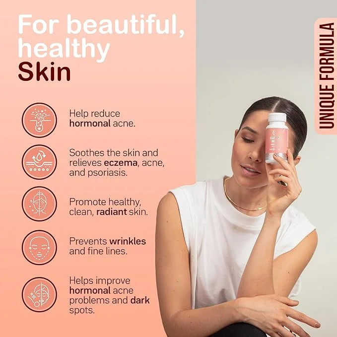 YOU'RE NATURAL Clean Skin Supplement | Acne Support | Skin Support Vitamins for Women, Men & Teens, Vitamin A, Zinc, DHA, ...