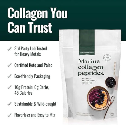 Natural Force Clean Marine Collagen Powder 5.9 Ounce