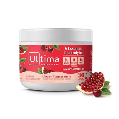 Ultima Replenisher Daily Electrolyte Powder Drink Mix – Cherry Pomegranate, 30 Servings – Hydration Powder with 6 Electrol...