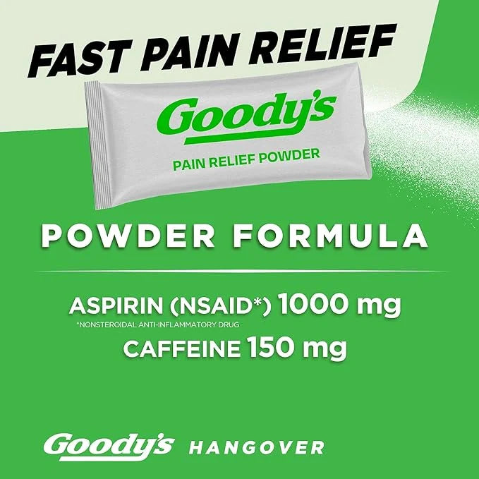 Goody's Hangover Powders, Fast Pain Relief & Boost of Alertness Berry Citrus, 4 ct (Pack of 1) - Product Image