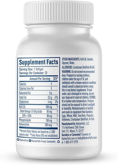 NativePath: Antarctic Krill Oil Omega-3 Fatty 90-Day Supply