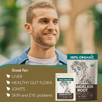 Super Value Pack 10 LB - Organic Dandelion Root Tea - Liver, Digestion, Gut Health - Herbal Coffee Alternative - Product I...