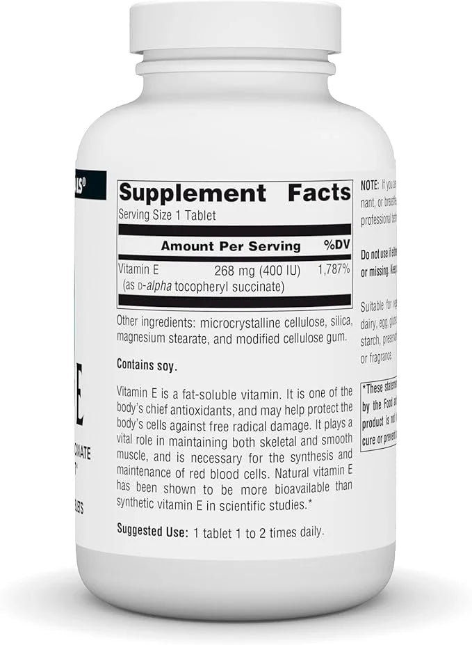 Source Naturals Vitamin E, 400 iu 250 Tablets
