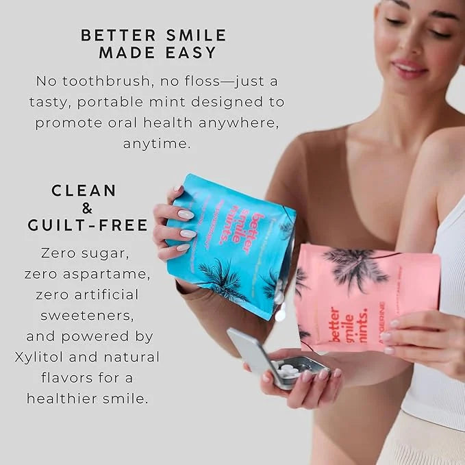 NOOZ Better Smile Mints - Oral Health Support & Fresh Breath - Zesty Flavor | Sugar-Free, Aspartame-Free Mints for Teeth &...