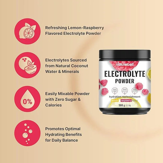 Electrolytes Powder No Sugar, 500g(76 Servings) | Keto Fast Hydration Powder, Carnivore-Friendly Electrolyte - 1000mg High...