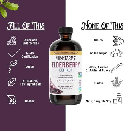 Norm's Farms American Elderberry Extract 2 8 8 Oz.