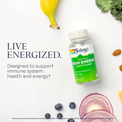 SOLARAY Once Daily High Energy Multivitamin, 60 Servings, 60 VegCaps
