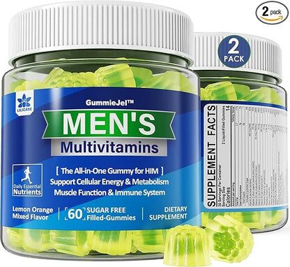 (2 Pack) Multivitamin for Men, Daily B6 B12, B12, Methylfolate, 3, Probiotics,