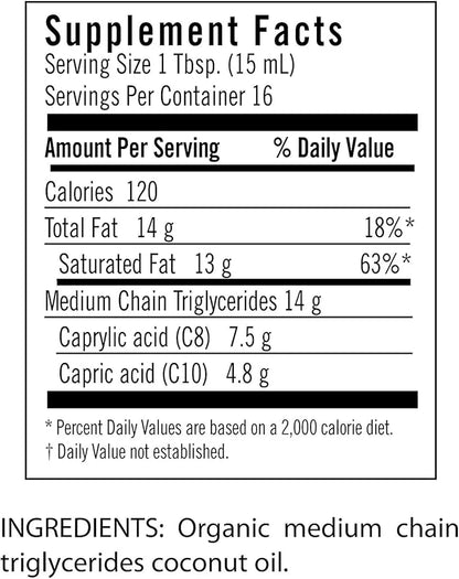 Flora Health MCT Oil Organic Energy Boost, C8 Caprylic & C10 Capric Acids, Keto, Kosher, Non-GMO Verified, 100% from Ethic...