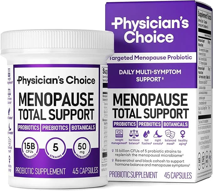 Physician's CHOICE Menopause Probiotic Supplement for Women - Supports Hormone Balance, Hot Flashes, Night Sweats, Weight ...