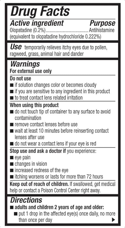 Pataday Once Daily Relief Allergy Eye 2.5 ml 1)