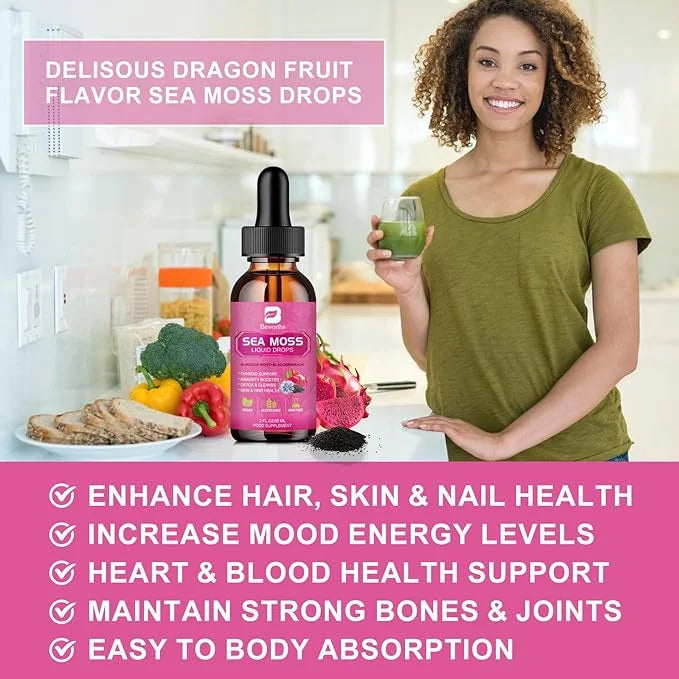 3000mg Sea Moss Liquid Drops D3, 6X 6X Stronger